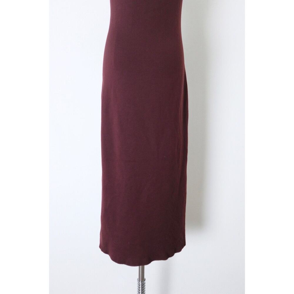 Theory Size M Koldeen Preen Wool Midi Sweater Dress Sleeveless Cassis Red - Picture 10 of 12